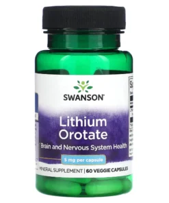 Swanson, Lithium Orotate, 5 mg, 60 Veggie Capsules
