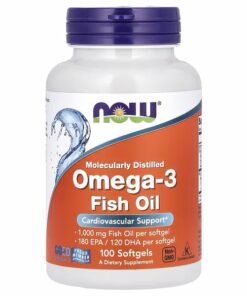 NOW Foods, Omega-3 Fish Oil, 1,000 mg, 180 EPA - 120 DHA, 100 Softgels