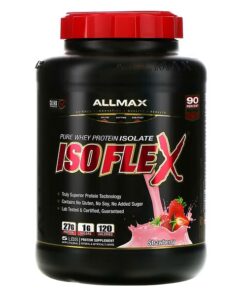 ALLMAX, Isoflex, Pure Whey Protein Isolate (WPI Ion-Charged Particle Filtration), Strawberry, 5 lbs. (2.27 kg)