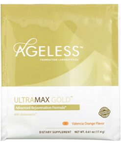 Ageless Foundation Laboratories, UltraMax Gold, Advanced Rejuvenation Formula with Alphatrophin, Valencia Orange, 22 Packets, 0.61 oz (17.4 g) Each