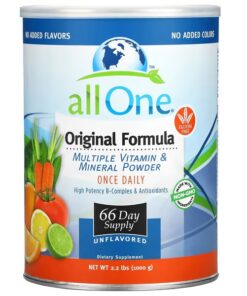 All One, Nutritech, Original Formula, Multiple Vitamin & Mineral Powder, Unflavored, 2.2 lbs (1,000 g)