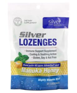 American Biotech Labs, Silver Biotics, Mighty Manuka Mint, 21 Lozenges, 3 oz (85 g)