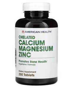 American Health, Chelated Calcium Magnesium Zinc, 250 Tablets