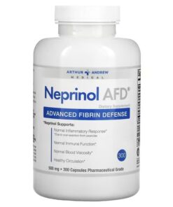 Arthur Andrew Medical, Neprinol AFD, Advanced Fibrin Defense, 500 mg, 300 Capsules