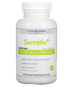 Arthur Andrew Medical, Serretia, Pure Serrapeptase, 125,000 SPU, 180 Capsules