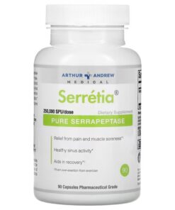 Arthur Andrew Medical, Serretia, Pure Serrapeptase, 125,000 SPU, 90 Capsules