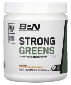 Bare Performance Nutrition, Strong Greens, Superfood Greens Powder, Pineapple Coconut, 7.7 oz (218 g)