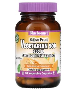 Bluebonnet Nutrition, Super Fruit, Vegetarian SOD, Cantaloupe Fruit Extract, 250 IU, 60 Vegetable Capsules