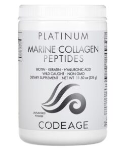 Codeage, Platinum, Marine Collagen Peptides, Unflavored, 11.5 oz (326 g)