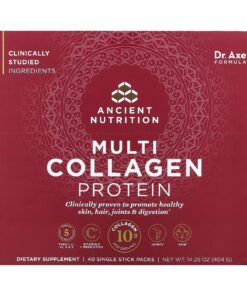 Dr. Axe / Ancient Nutrition, Multi Collagen Protein, 40 Single Stick Packets, 0.36 oz (10.1 g) Each