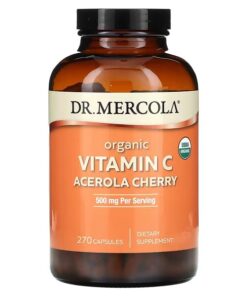 Dr. Mercola, Organic Vitamin C, Acerola Cherry, 166 mg, 270 Capsules