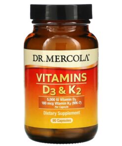 Dr. Mercola, Vitamins D3 & K2, 90 Capsules