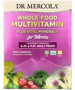 Dr. Mercola, Whole-Food Multivitamin Plus Vital Minerals for Women, A.M. & P.M. Daily Packs, 30 Dual Packs