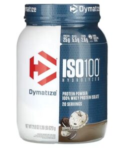 Dymatize, ISO100 Hydrolyzed, 100% Whey Protein Isolate, Cookies & Cream, 1.36 lb (620 g)