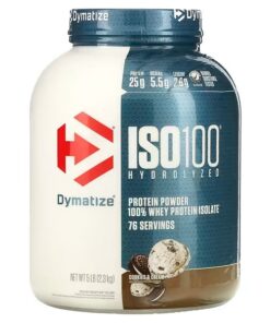 Dymatize, ISO100 Hydrolyzed, 100% Whey Protein Isolate, Cookies & Cream, 5 lb (2.3 kg)