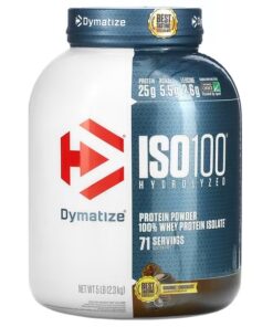 Dymatize, ISO100 Hydrolyzed, 100% Whey Protein Isolate, Gourmet Chocolate, 5 lb (2.3 kg)