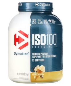 Dymatize, ISO100 Hydrolyzed, 100% Whey Protein Isolate, Gourmet Vanilla, 5 lb (2.3 kg)
