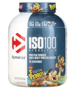 Dymatize, ISO100 Hydrolyzed, Protein Powder, 100% Whey Protein Isolate, Fruity Pebbles Flavor, 5 lb (2.3 kg)