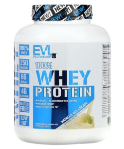 EVLution Nutrition, 100% Whey Protein, Vanilla Ice Cream, 5 lb (2.268 kg)