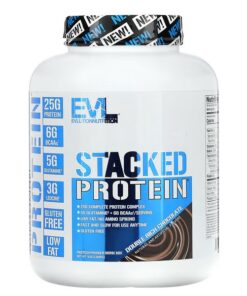 EVLution Nutrition, Stacked Protein, Double Rich Chocolate, 5 lb (2,268 kg)
