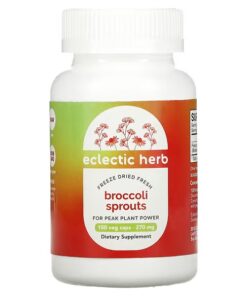 Eclectic Institute, Freeze Dried Fresh, Broccoli Sprouts, 270 mg, 150 Veg Caps