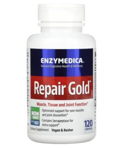 Enzymedica, Repair Gold, Muscle, Tissue, and Joint Function, 120 Capsules