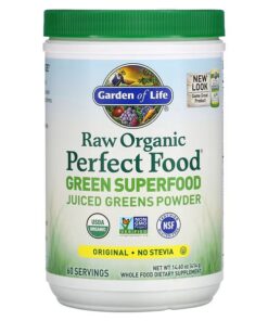 Garden of Life, Raw Organic Perfect Food, Green Superfood, Juiced Greens Powder, Original, 14.6 oz (414 g)
