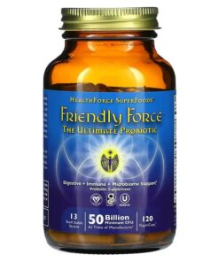 HealthForce Superfoods, Friendly Force, The Ultimate Probiotic, 25 Billion CFU, 120 Vegan Caps