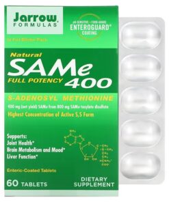 Jarrow Formulas, SAMe (Disulfate Tosylate), 400 mg, 60 Enteric Coated Tablets