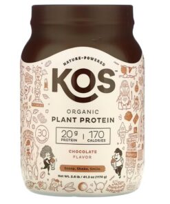 KOS, Organic Plant Protein, Chocolate, 2.6 lb (1,170 g)