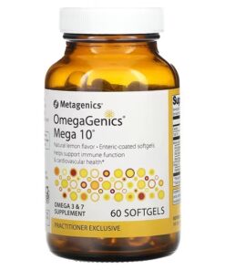 Metagenics, OmegaGenics Mega 10, Natural Lemon, 60 Softgels