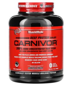 MuscleMeds, Carnivor, Bioengineered Beef Protein Isolate, Cookies & Cream, 3.7 lbs (1680 g)