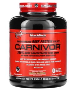 MuscleMeds, Carnivor, Bioengineered Beef Protein Isolate, Vanilla Caramel, 3.9 lbs (1775 g)