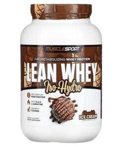 MuscleSport, Lean Whey, Iso-Hydro, Chocolate Ice Cream, 2 lbs (908 g)