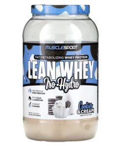 MuscleSport, Lean Whey, Iso-Hydro, Cookies & Cream, 2 lbs (910 g)
