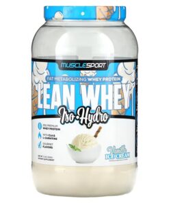 MuscleSport, Lean Whey, Iso-Hydro, Vanilla Ice Cream, 2 lbs (908 g)