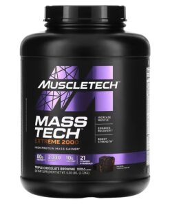 MuscleTech, Mass Tech Extreme 2000, Triple Chocolate Brownie, 6 lbs (2.72 kg)