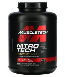 MuscleTech, Nitro Tech 100% Whey Gold, Double Rich Chocolate, 5.03 lbs (2.28 kg)