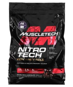 MuscleTech, Nitro Tech, 100% Whey Gold, Double Rich Chocolate, 8 lbs (3.63 kg)