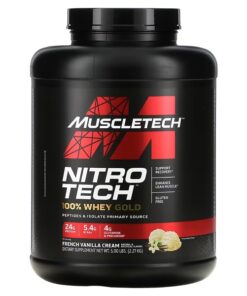 MuscleTech, Nitro Tech, 100% Whey Gold, French Vanilla Cream, 5 lbs (2.27 kg)