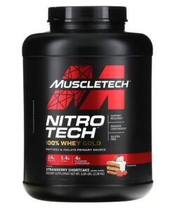 MuscleTech, Nitro Tech 100% Whey Gold, Strawberry Shortcake, 5.03 lbs (2.28 kg)