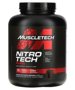 MuscleTech, Nitro Tech Ripped, Lean Protein + Weight Loss, Chocolate Fudge Brownie, 4 lbs (1.81 kg)