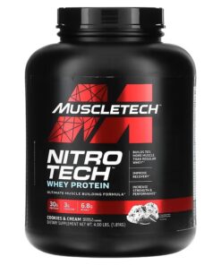 MuscleTech, Nitro Tech, Whey Protein, Ultimate Muscle Building Formula, Cookies and Cream, 4 lbs (1.81 kg)