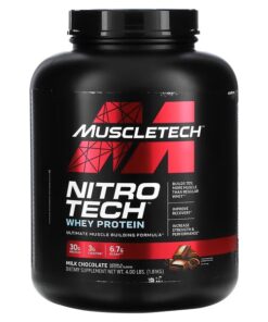 MuscleTech, NitroTech, Whey Peptides, Milk Chocolate, 4 lbs (1.81 kg)