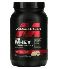 MuscleTech, Platinum Whey + Muscle Builder, Vanilla Cream, 1.8 lbs (817 g)