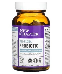 New Chapter, All-Flora Probiotic , 10 Billion CFU, 60 Vegan Capsules