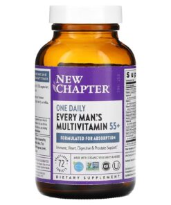 New Chapter, Every Man's One Daily 55+ Multivitamin, 72 Vegetarian Tablets