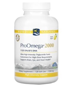 Nordic Naturals, ProOmega 2000, Lemon, 1,250 mg, 120 Soft Gels