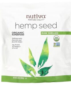 Nutiva, Organic Superfood, Raw Shelled Hempseed, 3 lbs (1.36 kg)