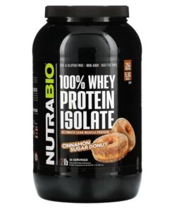 NutraBio, 100% Whey Protein Isolate, Cinnamon Sugar Donut, 2 lb (907 g)